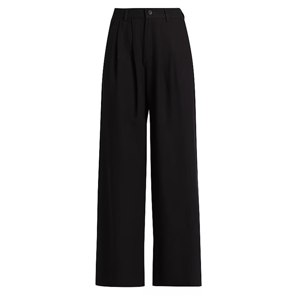 NONCHALANT LABEL‎ Women's Fabi Wide Leg Pleated Pants Black- Size XL